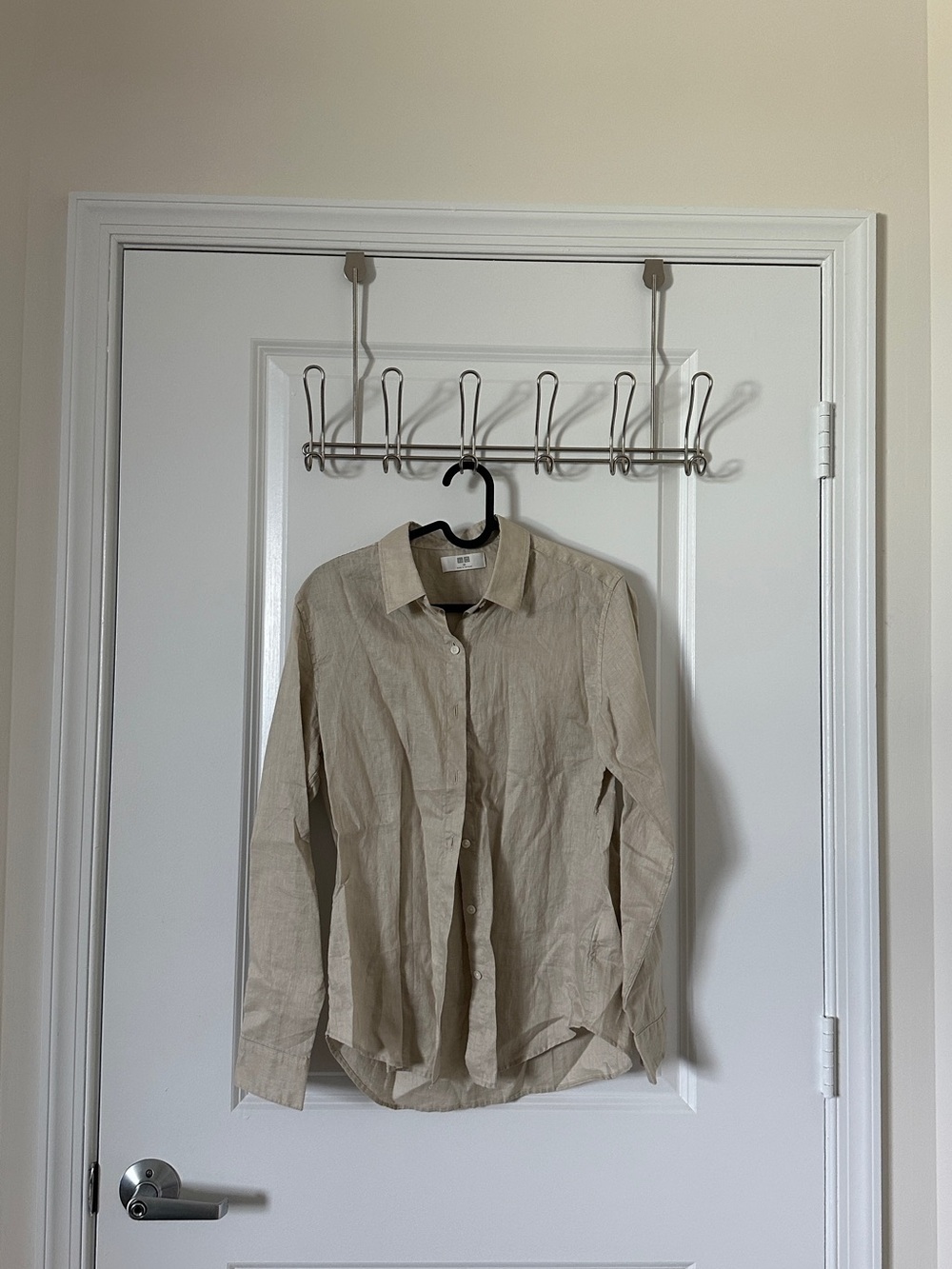 Uniqlo Light Beige Linen Shirt Jacket